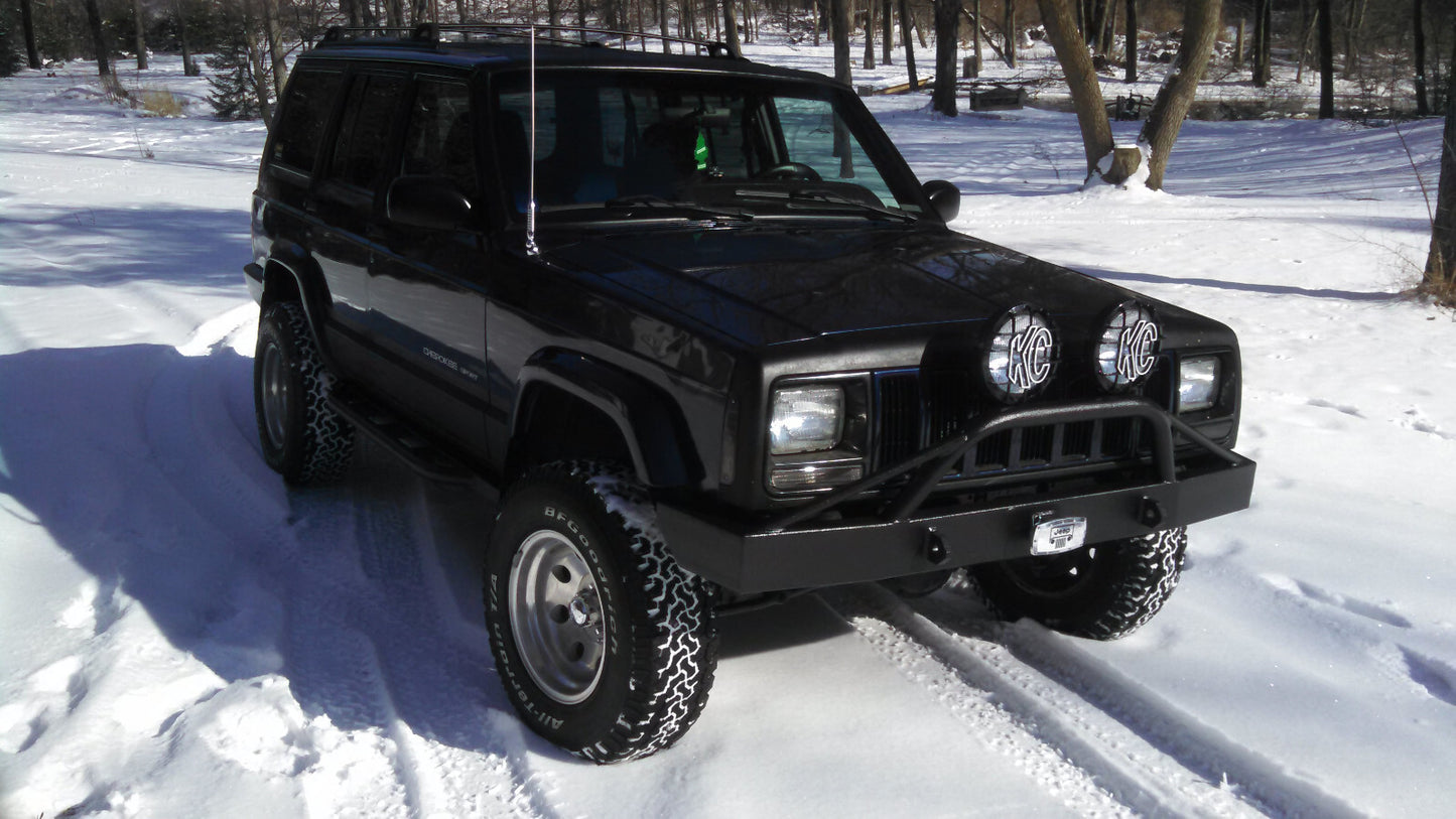 Jeep Cherokee XJ Front Heavy Duty Bumper, Steering Spacer, Hardware Kit