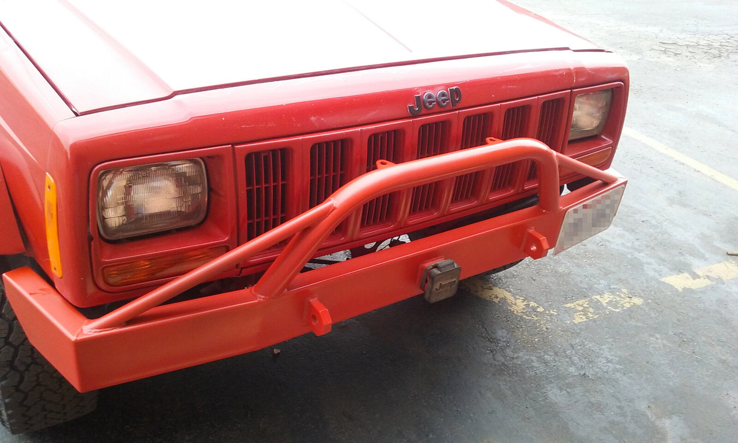 Jeep Cherokee XJ Front Heavy Duty Bumper, Steering Spacer, Hardware Kit