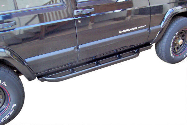 Cherokee XJ Rocker Guards with Tube Step, Rock Rails, Sliders, Armor, Nerf Bars